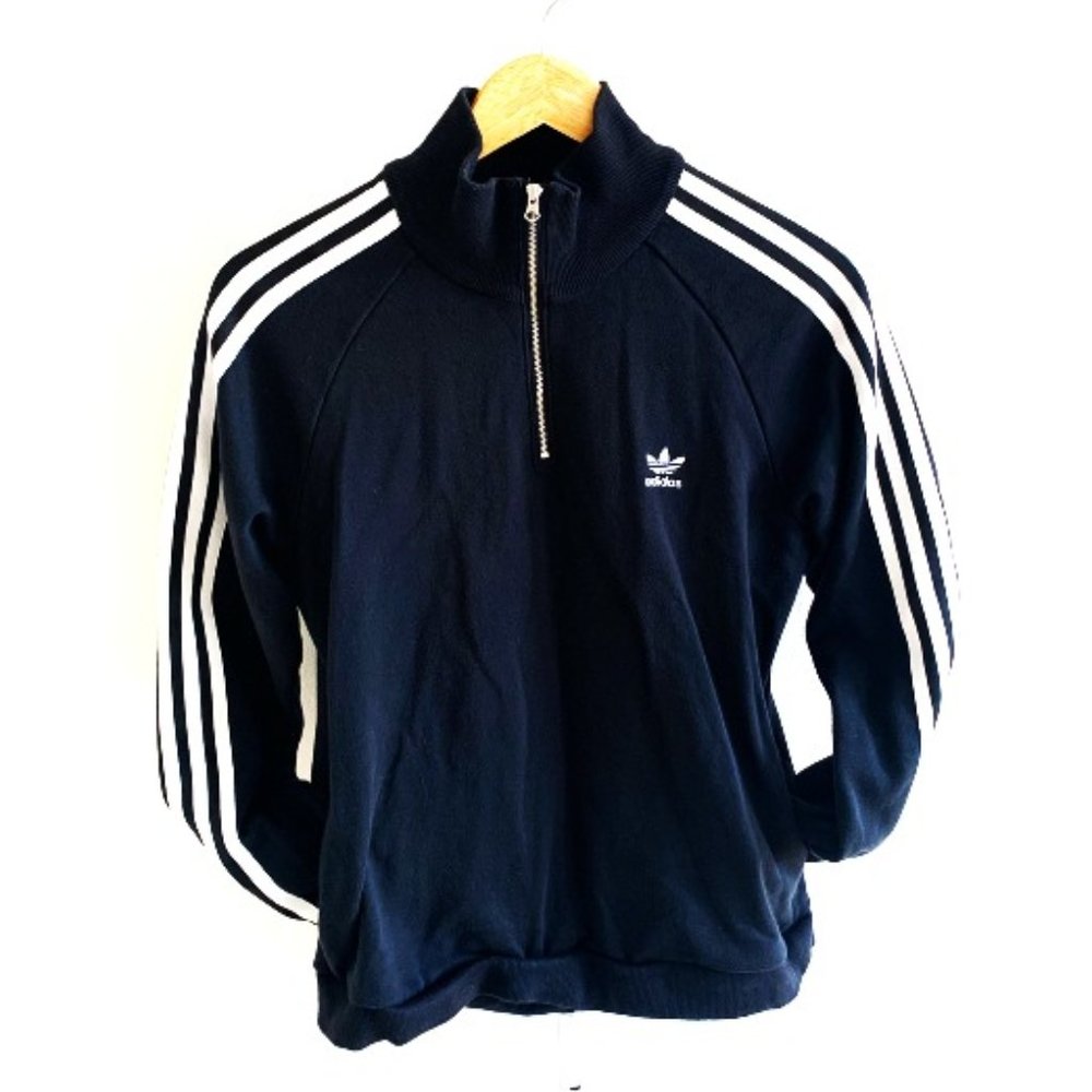 Adidas Essential 3-Stripes Quarter-Zip Pullover